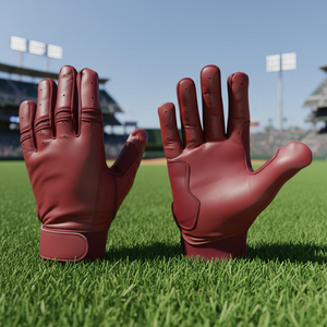 Gants de frappe de baseball en cuir Cabretta professionnels, logo personnalisé, antidérapants, pour hommes, softball, ambidextres, fermeture à boucle et crochet - Product Image 4