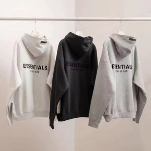 Sweat à capuche unisexe essentiel personnalisé 100% coton French Terry de haute qualité en polaire d'hiver avec logo frontal Coupe ample pour hommes - Product Image 1