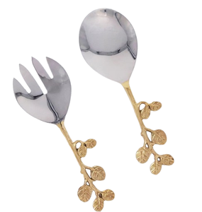 Couverts en miroir à la mode ensemble de couverts décoratifs en métal fini or dernier style ensemble de couverts en métal en acier pour serveur de salade - Product Image 6