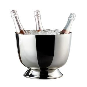 Luxury Beverage <b>Tub</b> Round Shaped <b>Metal</b> Stainless Steel Hammered Wine Cooler Beverage <b>Tub</b> With Sided Handle - Product Image 6