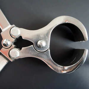 คีมตัดหนังแกะทำจากสแตนเลสแบบไร้เลือดที่หนีบสำหรับตัดหนังวัวปกป้องม้าอุ้งเท้าปรับได้ - Product Image 3