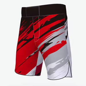 Pantalones cortos de boxeo Mma con impresión por sublimación personalizada, pantalones cortos de lucha para gimnasio para hombres, pantalones cortos de compresión MMA, pantalones cortos con logotipo personalizado OEM - Product Image 3
