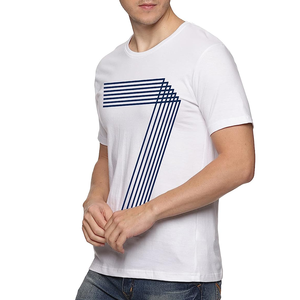 Logotipo personalizado Impreso Nuevo estilo O-cuello Regular Fit Camiseta de hombre 100% Algodón Media manga Camisetas de verano Color sólido - Product Image 3