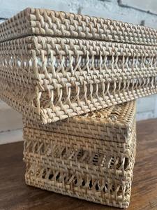 Boîte à mouchoirs rectangulaire en rotin, boîte de rangement artisanale, écologique, naturelle, décoration intérieure et extérieure, vente en gros du Vietnam - Product Image 4