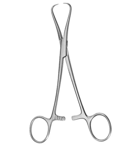 Fórceps quirúrgicos manuales de acero inoxidable de 19cm con mangos en ángulo Fuente de alimentación de agarre - Product Image 3