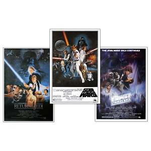 Juego de pósteres estilo arte de Star Wars, plakat de película para decoración de pared con los episodios IV-VI - Product Image 1
