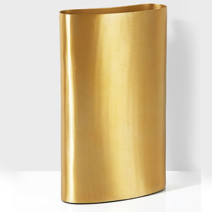 Jarrón chapado en oro brillante para decoración de Ceremonia de boda, mesa de comedor de restaurante y florero decorativo para el suelo del hogar a la venta - Product Image 5