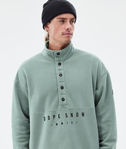 Dope Factory Custom Plain Pullover Sudadera Logo Sudadera Drop Shoulder Zip up Hoodie Fleece Sweater Hombres Faded Green Montec - Product Image 2