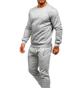 Venta al por mayor personalizado hombres XL chándal serigrafía logotipo pulóver sudadera con pantalones de chándal acampanados apilados chándales - Product Image 2