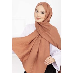 Accessoires de mode d'automne, écharpe en cachemire jacquard à motif iconique, châle respirant de couleur saumon en forme carrée, fabriqué en polyester - Product Image 1