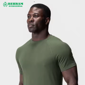 T-shirt de performance pour homme, coupe ample, confort ultime, personnalisable OEM, vêtements de sport actifs, 100% coton, séchage rapide, respirant, 300g - Product Image 6