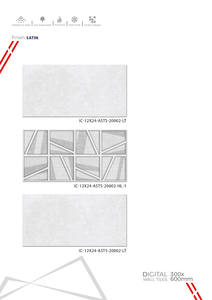 Carreaux muraux en céramique de qualité export 300x600mm pour salle de bain et cuisine, finition brillante, mate ou effet sucre, pour projets muraux modernes - Product Image 3