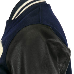 เสื้อแจ็คเก็ตวาร์ซิตี้ผู้ชายคุณภาพสูงแบบสั่งทำพิเศษ แขนยาว สไตล์วินเทจ สำหรับฤดูหนาว ดีไซน์ลำลองแบบ Letterman ผ้าขนสัตว์ผสมแคนวาส คอตั้ง ระบายอากาศได้ดี - Product Image 3