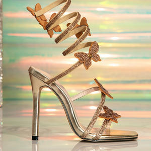 Zapatos de Tacón Personalizados para Mujer, Sandalias de Tacón Alto con Pedrería para Fiestas de Cumpleaños y Eventos - Product Image 5