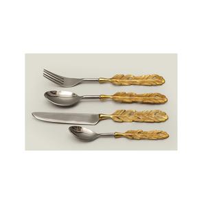 Ensemble de couverts en acier inoxydable, ensemble de couverts en métal Unique avec huit formes de nœud, poignée faite à la main, couverts de restaurant - Product Image 5