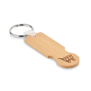 Portachiavi in Legno di Bambù Sostenibile per Merchandising Eco-Friendly - Product Image 1