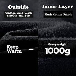 Ropa para Hombre, Nueva Llegada, Sudadera con Capucha Estampada y Forrada, Corte Regular, 100% Algodón, Color Liso, Invierno - Product Image 2