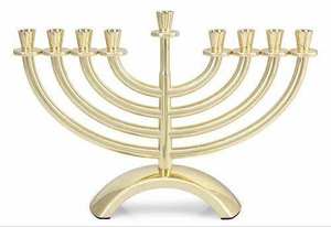 Menorah en or massif, support de bougie personnalisable, décoration d'intérieur, candélabre pour Noël et Pâques, décoration d'intérieur - Product Image 2