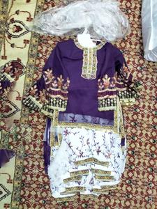 Robe de Style pakistanais en mousseline de soie respirante de haute qualité pour enfants filles dentelle droite robe de Club prête à l'emploi broderie paillettes - Product Image 3