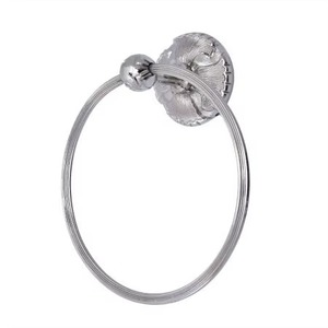Elegante anillo de toalla de latón adornado de plata tradicional a granel hecho a mano toallero colgador de toallas para accesorios de baño - Product Image 6
