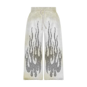 Pantalones Deportivos de Felpa de Algodón con Diseño Personalizado al por Mayor, Pantalones Acampanados Desgastados Personalizables - Product Image 6