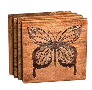 Posavasos de madera Piezas Artesanía Círculos de madera estera de taza de té artesanías creativas de la mejor calidad posavasos de madera de alta calidad mejor venta - Product Image 1