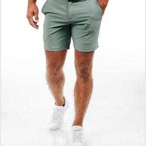 Short de golf décontracté en polyester pour hommes Short de jogging à motif de logo personnalisé de couleur unie respirant évacuant l'humidité à séchage rapide - Product Image 2
