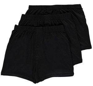 Bóxer de Jersey de algodón 100% de tiro medio para hombre, tejido de punto suave con logotipo en la cintura - Product Image 1