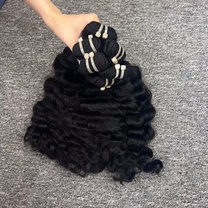 Paquete de cabello crudo birmano con tupé de cabello negro crudo estilo Jerry Curl para mujeres negras - Product Image 5