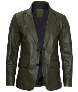Blazer tendance vert uni en polyester/coton imperméable Cordura avec fermeture éclair pour le streetwear, les soirées et les clubs - Product Image 4
