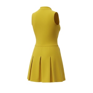 Jupes sans manches pour femmes avec détails zippés, jupe de tennis plissée pour femmes avec poches - Product Image 2