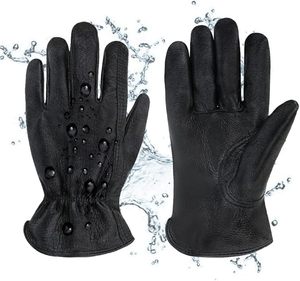 Gants de travail en cuir de vachette résistants à l'eau pour la construction, gants de jardinage, résistants au rétrécissement et flexibles pour hommes - Product Image 1