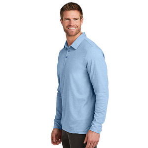Chemises polo à manches longues décontractées pour hommes Chemises de golf Coupe classique Texture Pulls à manches longues Chemise polo à manches longues - Product Image 5