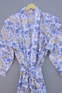 ชุดกิโมโนผ้าฝ้ายพิมพ์ลายดอกไม้สำหรับผู้หญิง, ชุดคลุมอาบน้ำขนาดพิเศษชุดนอนลายดอกไม้สำหรับฤดูร้อน - Product Image 3