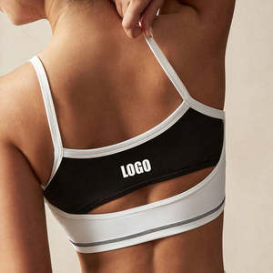 Sujetador Deportivo para Mujer, Diseño de Bloques de Color, Tirantes Anchos, Doble Capa, Contraste, para Correr, Fabricantes OEM Personalizados - Product Image 3