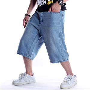 Short en jean décontracté slim avec short en jean tendance personnalisé Jeans courts fuselés pour hommes - Product Image 5