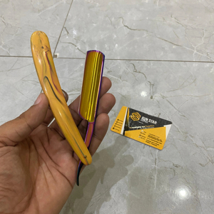 Rasoir droit de haute qualité pour hommes, lame en acier inoxydable (58-61 HRC), lame à simple tranchant, anti-corrosion, manche en acrylique - Product Image 1