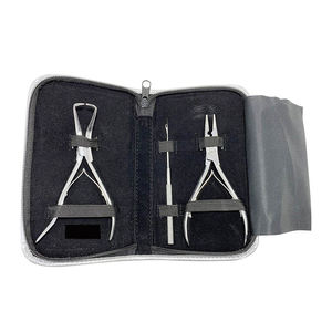 Ensemble de pinces d'extension de cheveux Micro anneau en or professionnel de haute qualité outil de boucle facile sac d'extension de cheveux en acier inoxydable en Silicone - Product Image 5