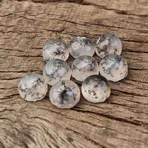 Opale de Dendrite naturelle de qualité 5mm 10mm 30mm toutes les pierres précieuses en vrac à dos plat calibrées pour la fabrication de bijoux de bague de collier faits à la main - Product Image 3