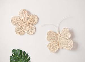 Décor d'enfant en forme de fleur et de papillon en rotin naturel fait à la main au design accrocheur pour la décoration des enfants de la chambre du Vietnam - Product Image 4