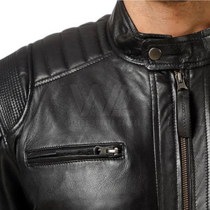 Veste en cuir de haute qualité, logo personnalisé, veste en cuir, vêtements de mode, veste en cuir pour hommes - Product Image 5