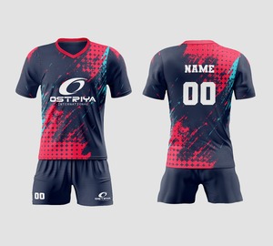 Ensemble de maillot de football pour homme adulte 100% polyester imprimé par transfert thermique col rond manches courtes respirant séchage rapide design 2026 - Product Image 6