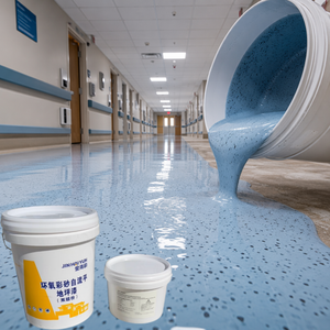 Rivestimento <span class=keywords><strong>per</strong></span> <span class=keywords><strong>Pavimenti</strong></span> Autolivellante in Resina Epossidica con Sabbia Colorata, Alta Lucentezza, Resistente agli Agenti Chimici, Vernice Decorativa al Quarzo Senza Giunti <span class=keywords><strong>per</strong></span> Interni - Product Image 1