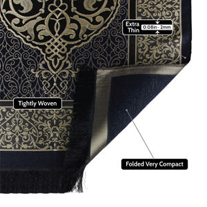 Set de Regalo de Oración Yaseen Negro, Incluye Alfombra de Oración, Tasbih, Gorro Kufi y Libro de Yaseen en Bolsa Shantung, Regalo Perfecto para el Día del Padre y para Novios - Product Image 5