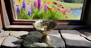 โคมไฟดิวาสีทองพร้อมสลักดีไซน์โคมไฟน้ำมันทองเหลืองทำด้วยมือและอุปกรณ์เสริมสำหรับวัดดิวาลิพูจาและของขวัญตกแต่งบ้าน - Product Image 6