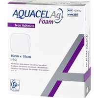 Pansement en mousse Aquacel Ag Silver, adhésif, stérile, absorbant, sans latex, certifié CE, classe II, pour soins des plaies, 5x5cm / 10x10cm