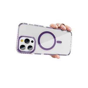 Coque en silicone premium compatible MagSafe pour iPhone 14 Pro 14, antichoc avec protection airbag et trou pour cordon détachable - Product Image 5