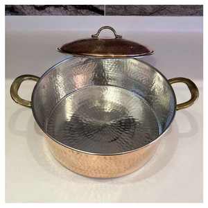 High Quality Eco-Friendly Copper Serving Pot High Demand for Serving Dishes Food <b>Warmers</b> Manufacturer Exporter Safe Rice Dish - Product Image 3