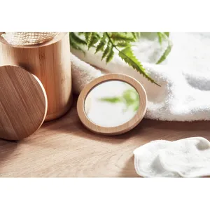 MALAY Sustainable Bamboo <b>Makeup</b> Mirror Eco-Friendly <b>Vanity</b> Gadget - Product Image 2