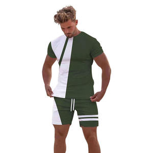 Conjuntos cortos 2025 para hombre, ropa informal de verano para hombre, conjunto de 2 piezas, trajes deportivos para hombre, camisas y pantalones cortos, conjuntos masculinos - Product Image 2